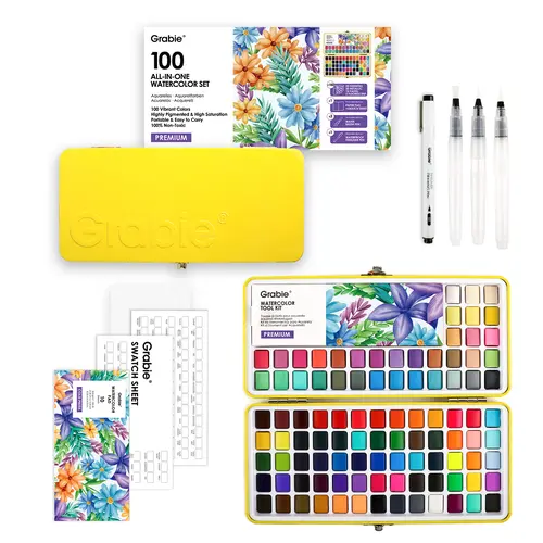 Grabie All-In-One Premium Watercolor Set, portable art, supplies, Back to School, Class Reward Gift Idea