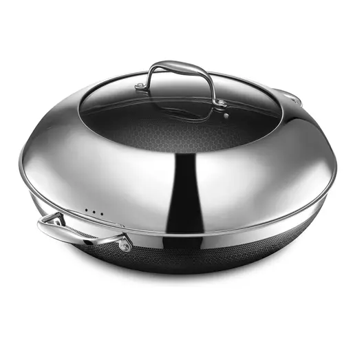 HexClad Hybrid Wok with Lid