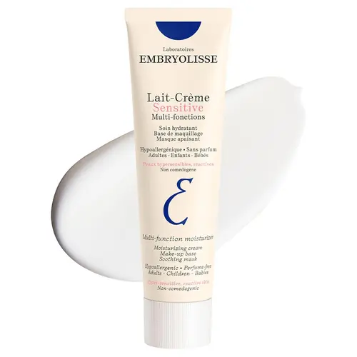 Embryolisse Lait-Crème Sensitive Face Moisturizer and Makeup Primer, Hypoallergenic Fragrance-Free Face Cream with Aloe Vera and Shea Butter