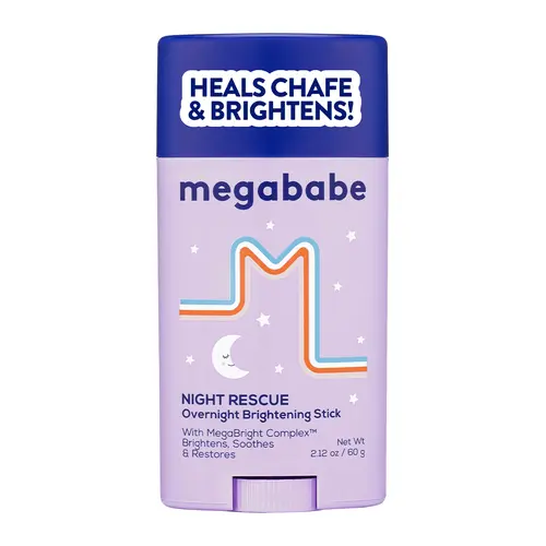Megababe Scented Night Rescue Overnight Brightening Stick - Sleeping Skincare to Restore, Brighten, Soothe Chafe Irritation, Target Discoloration, 2.12 oz Glowup Effect, Hydrating