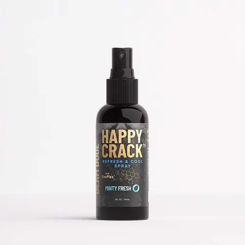 Happy Crack Refresh & Cool Spray - Minty Fresh Scent Effective Deodorizer, Butt Odor Neutralizing, Sweat & Perspiration Smell Removing Aloe & Chamomile Body Deodorizing Deodorant, Single Item Gift for Personal Care