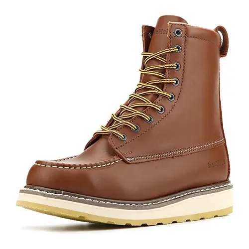 DIEHARD 86994 Men's 8" Soft Toe Work Boots, Full Grain Leather, Slip Resistant, Oil Resistant, Water Resistant, EH Rated, Durable Work Boots for Construction, Warehouse & Industrial Work