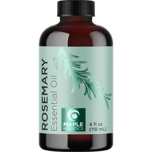 Maple Holistics Rosemary Essential Oil - 100% Pure & Undiluted for Hair & Scalp Care | Rosemary Oil for Thicker Fuller Looking Hair & Skin | Aromatherapy Diffuser Oil for Home | DIY Beauty & Scalp Treatment for All Hair Types