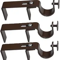 NoNo Bracket - No Drill Curtain Rod Bracket Attachment over Blinds (Set of 3)