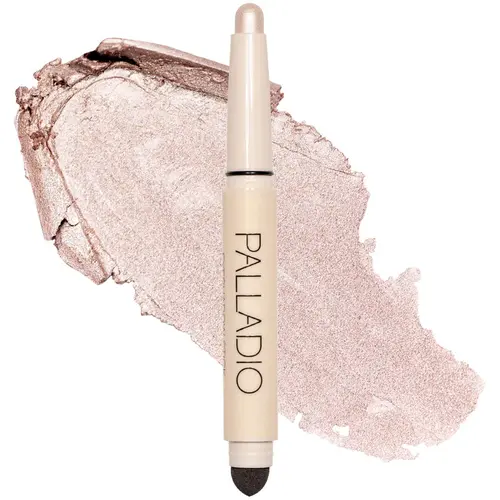 Palladio Vegan Waterproof Cosmetic Eyeshadow Stick with Blending Sponge, Long-Lasting Flawless Application, Smudge-Free Crease-Proof Formula, Nourishing Smooth Matte & Shimmer Buildable Shades, Ideal for Smokey Eye & Makeup Transformation