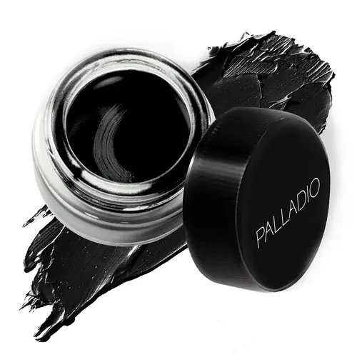 Palladio Liner Obsessed Waterproof Gel Eyeliner - Black Makeup Products with Ginseng-Infused Oil, Coconut Oil, Precision Brush for Eye Makeup, Longwear Liquid Eyeliner & Smokey Eye Looks, Adults