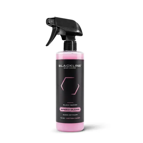BLACKLINE® Speed Gloss Quick Detailer - Quick Touch-Up Spray for Fast Use, Streak-Free Car Paint Cleaner, Surface Polish, Showroom Shine, Gloss Trim Enhancer, Water-Beading Formula with Cotton Candy Scent