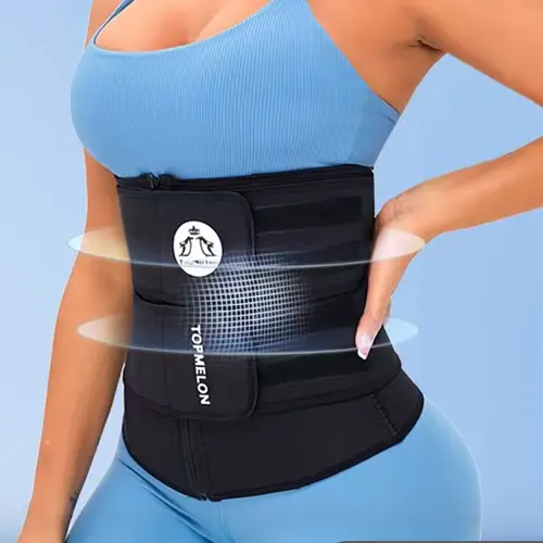 Women's Solid Zip Up Waist Trainer, Adjustable Tummy Control Shaper, Women's Shapewear Clothes for Daily Wear