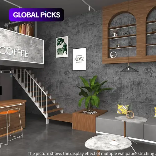 Concrete Peel & Stick Wallpaper, 1-Count Waterproof Textured Wall Sticker, Modern Removable Self-Adhesive Interior Wall Mural for Bedroom, Living Room and Accent Walls Home Decor #GLOBAL PICKS