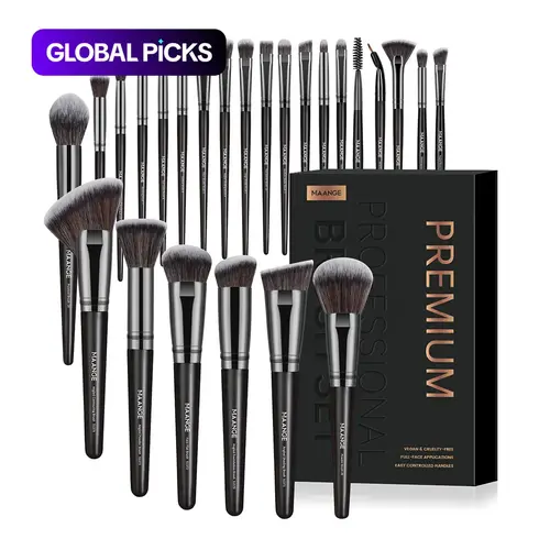 MAANGE Makeup Brushes Set, 25pcs/set Makeup Brush Kit with Soft Bristle & Comfortable Grip, Professional Cosmetic Brushes for Foundation & Powder, Cosmetic Tool, Beauty Brush Set
