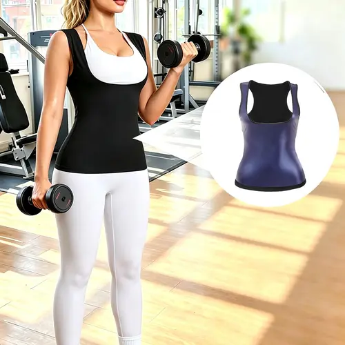 Women's Plain / Camo Print Sports Tank Top, Solid Sleeveless Sauna Top, Women Sport & Outdoor Clothing for Workout Gym Exercise(Order One Size Up)