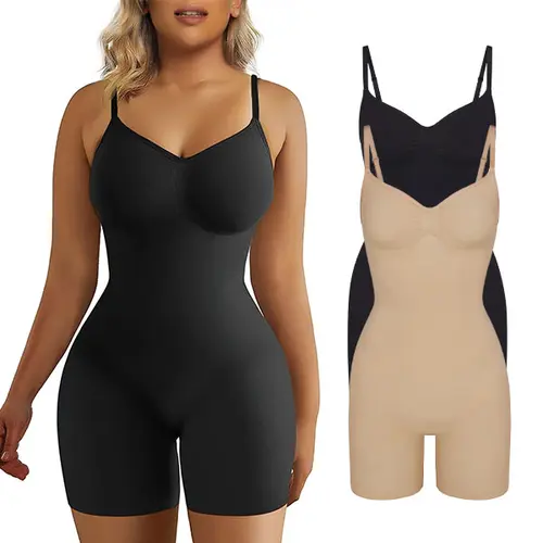 SHAPERX Women's Seamless Tummy Control Shapewear Bodysuit - Open Bust Bra, Booty Lift, Slimming Effect, Soft Elegant Fabric, Expandable Smooth Nylon, Invisible Under Clothes, Sport Casual Office Wear