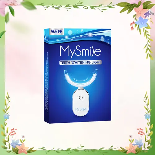 MySmile 28x LED Tooth Whitening Replacement Light - Wireless, Water-Resistant, Compact Oral Care Device with Whitening Strip, Hydrogen Peroxide Compatibility, Batteries, USB Charger for Yellow Teeth & Mouth Care