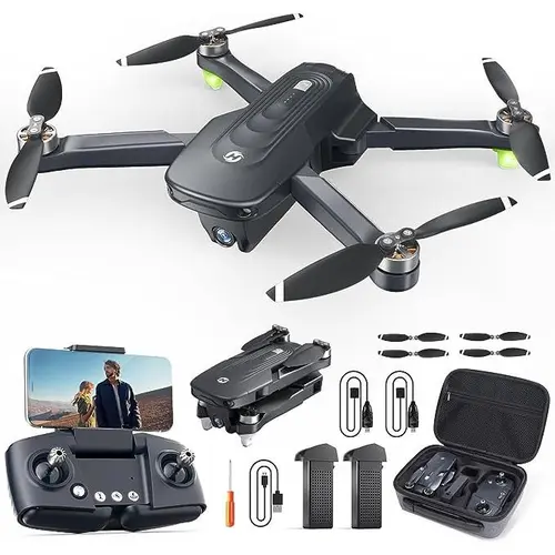 Holy Stone HS175D GPS Drone with 4K Camera, RC Quadcopter Accessories, Brushless Motor, 46 Mins Flight Time, Auto Return, Follow Me, Circle Fly, Headless Mode Ease, Fold-Pack Portable, Wireless Transmission, Lens Compatibility, SD Card Support