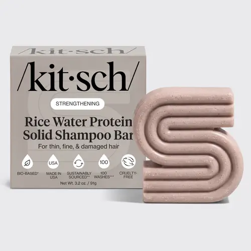 Kitsch Rice Water Shampoo Bar Soap for Hair Care - Soap Bar for Strengthening Weak or Damaged Hair, All Natural, Paraben-Free, Made in US, 3.2oz