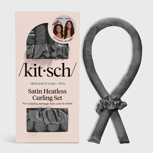 Kitsch Heatless Hair Curler in Satin - Charcoal