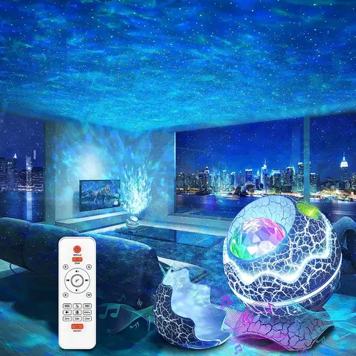 Rossetta Galaxy Projector,Star Projector for Bedroom,Night Lights for Kids Room with White Noise,Timer and Remote,Gifts for Kids