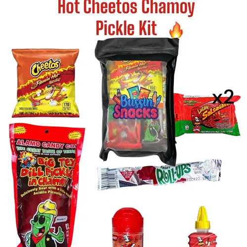Chamoy Pickle Kit W/ Hot Cheetos