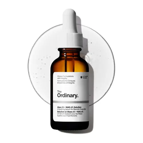 The Ordinary Aloe 2% + NAG 2% Solution, Soothes Skin and Targets Post-Acne Marks, 1 Fl Oz
