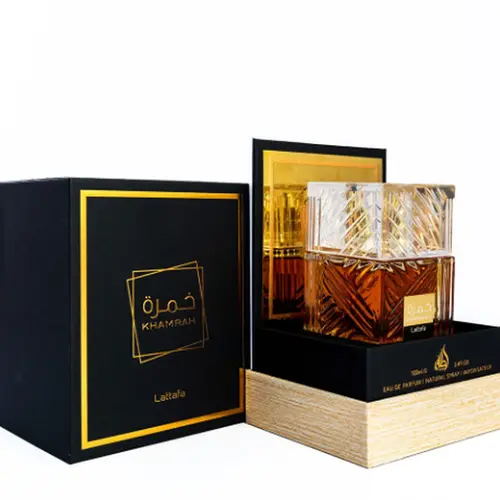 Lattafa Khamrah Unisex Alcohol-Based Liquid Perfume - Rich Arabic Aromatic Spicy Scent, Highly Scented, Strong Scented, Long Lasting Perfume, Single Item