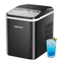EUHOMY Chewable Ice Maker Countertop, Nugget Ice Machine Produces 33 lbs Daily, Fast & Compact