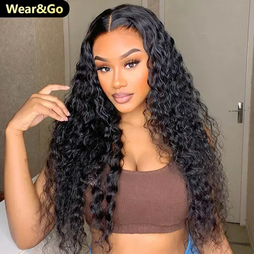 [NEW IN] OQ HAIR Water Wave Pre Bleached Tiny Knots Pre Cut Lace 7x5 HD Wear Go Glueless Wigs Human Hair Wigs For Beginners TikTokShopBlackFriday