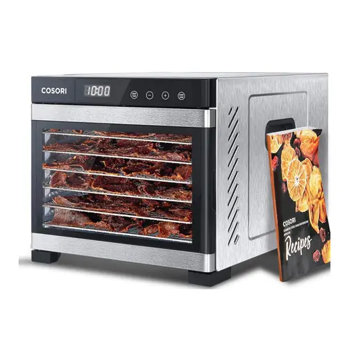 COSORI Countertop Food Dehydrator - Fruit Dryer, 600W Household Home Appliance with 6 Stainless Steel Trays, 48H Timer, 165°F Temp Control, 6.48ft² Drying Space for Jerky, Herbs, Home Appliances