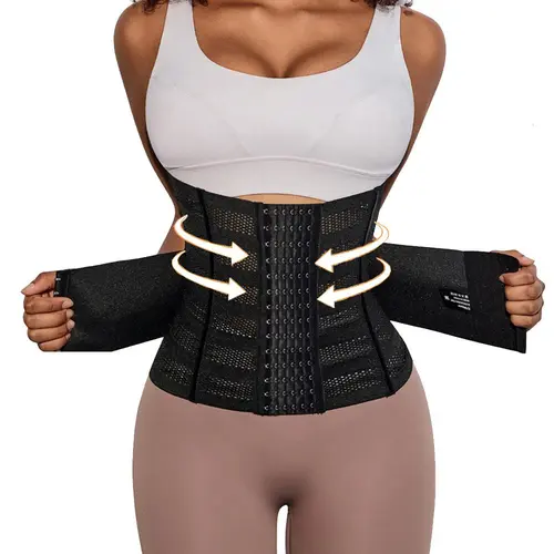 Multi-size Elastic Waist Trainer, Hourglass Under Bust Body Shaper Tummy, Wrap Waist Trimmer for Women, Abdominal Binder, Fit