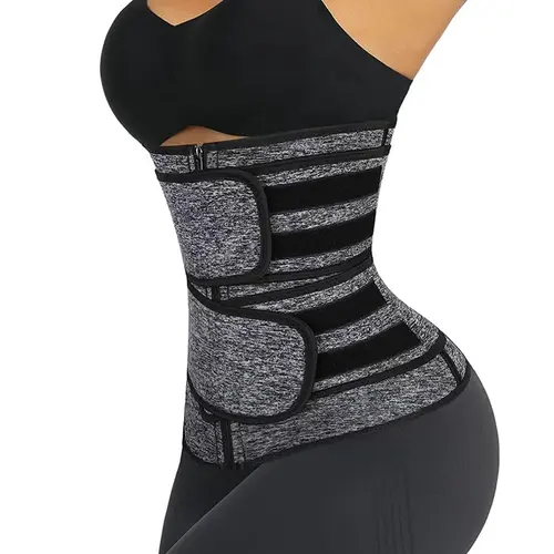 Women's Contrast Binding Zip Front Adjustable Straps Everyday Waist Trainer, Compression Trimmer Belt Waist Cincher, Lady Tummy Control Fajas Shapewear Clothes Valentine's Day, Belly Binder, Womenswear, Underwear, Waist Tighteners