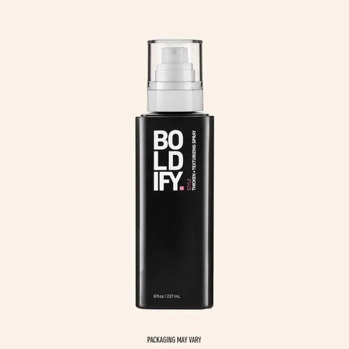 Boldify Thickening + Texturizing Thicken Lift Spray - 8 fl oz Cruelty-Free Liquid Sea Salt Leave-In Treatment, Black Pump Bottle, Algae & Kelp Extract for Fuller Look & Textured Hair