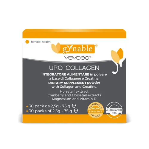 Gynable Made in Italy Women's Bladder Control & Perimenopause Supplement - Sugar-Free Cranberry Drink Powder with Uro Collagen, Black Cohosh, Magnesium Calm for Adults (Pelvic Floor Strength, Hormone Balance, Vaginal Moisture Relief) 30-Day Supply
