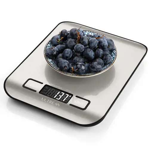 Digital Food Weighing Scale - 11 lb Capacity, 6 Units (oz/g), Tare Function, Precision Display, Alkaline, Food Weight Scale for Cooking at Home, Baking, Accurate Weighing Tool for Portion Measurement
