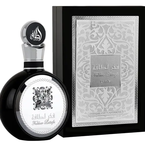 Lattafa | Fakhar | Black | Men's Fragrance | 100 ML (3.4 OZ) | Eau De Parfum | Silkwood blossom - Mandarin orange & Orange blossom