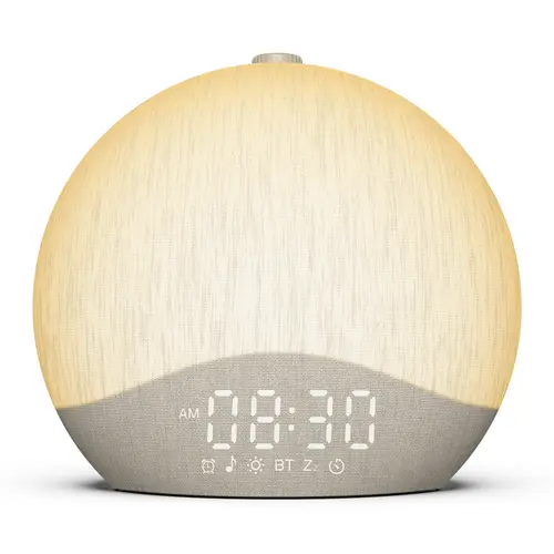 ecozy Upgraded Sunrise Alarm Clock for Heavy Sleepers, Smart Wake Up Light Clock with Sunrise/Sunset Simulation Decor, 26 Soothing Sounds, White Noise Machine Night Light, Bluetooth Speaker Wake Up Light Clock for Bedroom, Adults, Kids homedecor, Room Acc