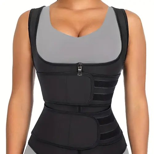 Women's Adjustable Waist Trainer Vest, 2-belted Waist Shapewear Top, Compression Body Shapewear, Compression Fabric Shapewear, Sports Fitness Yoga Running Vest, Please Purchase A Size Up, Tummy Tuck Garment, Compression Body Shaping, Underwear