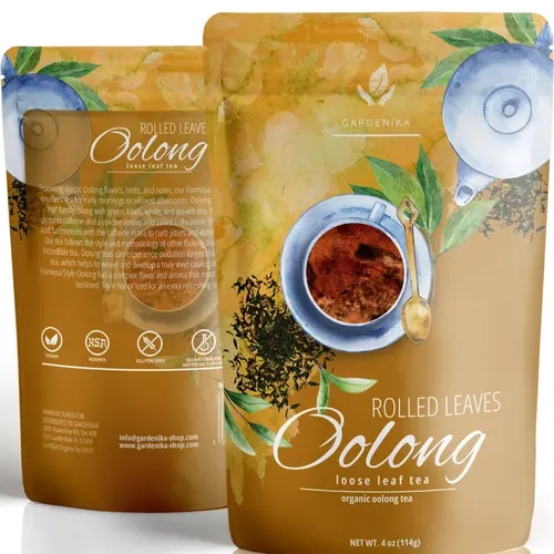 Organic Chinese Oolong Green Tea 4 oz Loose Leaf - Kosher, No Artificial Flavors, Made with Certified Organic Ingredients