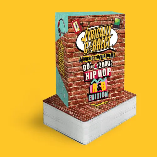Lyrically Correct Music Trivia Game - '90s & 00s Hip-Hop & R&B Edition with 140 Playing Cards & 10 Challenge Cards for Game Night Fun