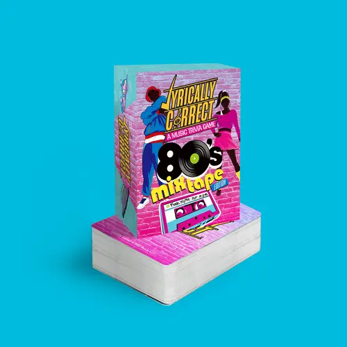 Lyrically Correct Mixtape Edition - 80s Hip-Hop R&B Funk & Pop Card Game with 140 Playing Cards & 10 Challenge Cards United States of America Knowledge Testing Nostalgic Vibe