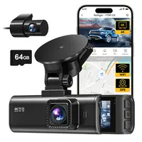 【DealsForYouDays】REDTIGER F7NP-EX (New Upgrade) Dash Cam Front Rear, 4K/2.5K Full HD Dash Camera for Cars, Free Included 64GB Card, Built-in Wi-Fi GPS, 3.16” IPS Screen, Night Vision, 170°Wide Angle, WDR, 24H Parking Mode, Summervibes