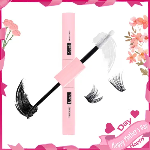 Eyelash Extensions Kit, 2 in 1 Waterproof False Eyelashes Glue Adhesive with Double Ends, Waterproof Lash Bond, Eyelash Bonding Glue, Sticky Eyelash Glue for Lash Extensions, Lash Glue Seal for Cosmetic False Lashes, Makeup, DIY Lash Kit