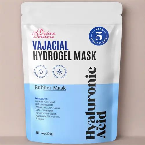 Divine Derriere DOWN THERE CARE Hydrojelly Mask for Post Wax & Shaving Bikini Area Comfort, Hydrating Hydrogel Vajacial jelly mask COMPLETE KIT, Skin Repair Moisturizing Jelly Mask, Facial & Vajacial, Hydrate & Moisturize - GET CLEAMIN 10 MIN V-FACIAL