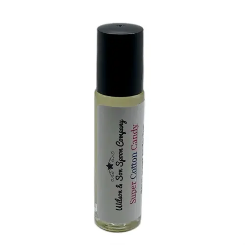 Super Cotton Candy Scented Body Oil - Almond Base, Long-Lasting Gentle Fragrance, Cosmetic Roll-On Oil for Beauty & Personal Care, Bath & Body Care, Gentle Fragrance Body Oils