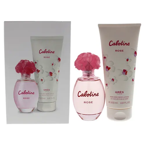 Cabotine Rose by Parfums Gres for Women - 2 Pc Gift Set 3.4oz EDT Spray, 6.76oz Perfumed Body
