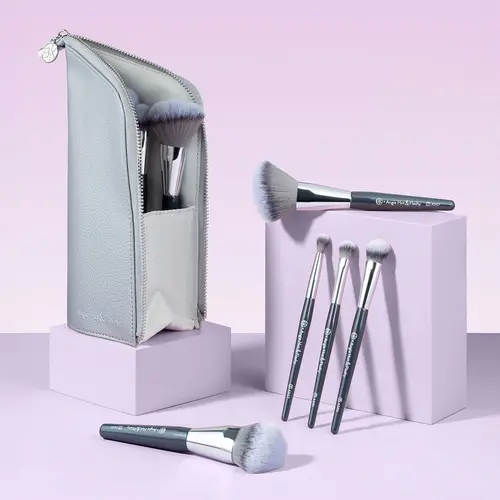 Angie Hot & Flashy Travel Brush Set with Pouch