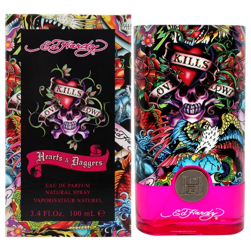Ed Hardy Hearts Daggers by Christian Audigier for Women - 3.4 oz EDP Spray, Unisex Fragrance,Long-lasting perfume,Fruity Fragrance