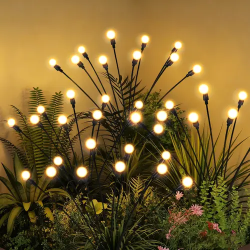 #sohochic LED Swaying Solar Spotlight - Waterproof Warm White Firefly Glow Lights with ABS+Stainless, Outdoor Landscape Lights for Patio Lighting, Yard Decor, Gardening Gifts