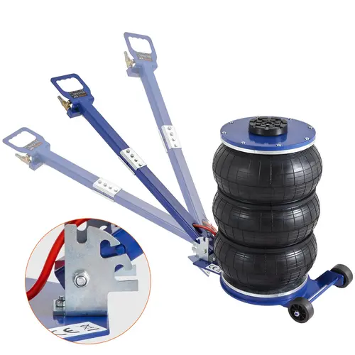 【Summerfinds】VEVOR Air Jack with Adjustable Handle Max 5 Ton/11000 lbs Triple Bag Air JackAirbag Jack with Six Steel PipesLift up to 18.5 inch/470 mm3-5 s Fast Lifting Pneumatic Jack for CarGarageRepair
