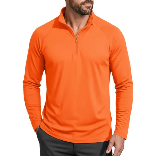 MAGCOMSEN 1/3/5 Pack Men's 1/4 Zip Shirt UPF 50+ Quick Dry Lightweight Long Sleeve for Hiking Running Rashguard Outdoor Sports Clothing Sports Casual Wear Outdoorfun
