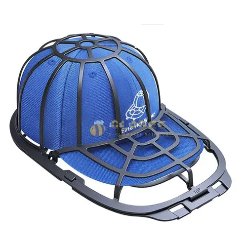 GES Breathable Mesh Hat Washer for Baseball Caps, Durable Dishwasher-Safe Laundry Accessory, Home Supplies Hat Cleaner (Black)