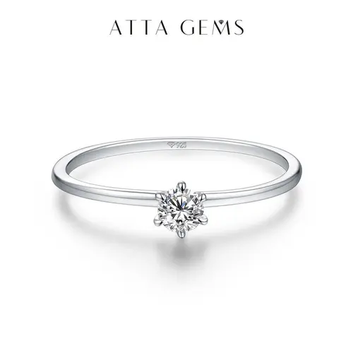 Synthetic Moissanite Ring D VVS1 Color 0.2 Carat Ring s925 Sterling Silver Party Gift Fine Jewelry R002, Solitaire Ring summerwins
